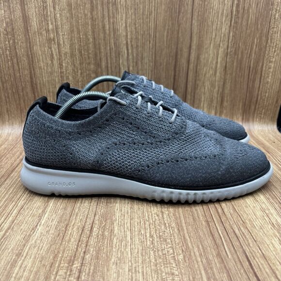 Cole Haan 2.Zerogrand Stitchlite Men\'s Size 10.5M Oxford Grey Dress Shoes C27565